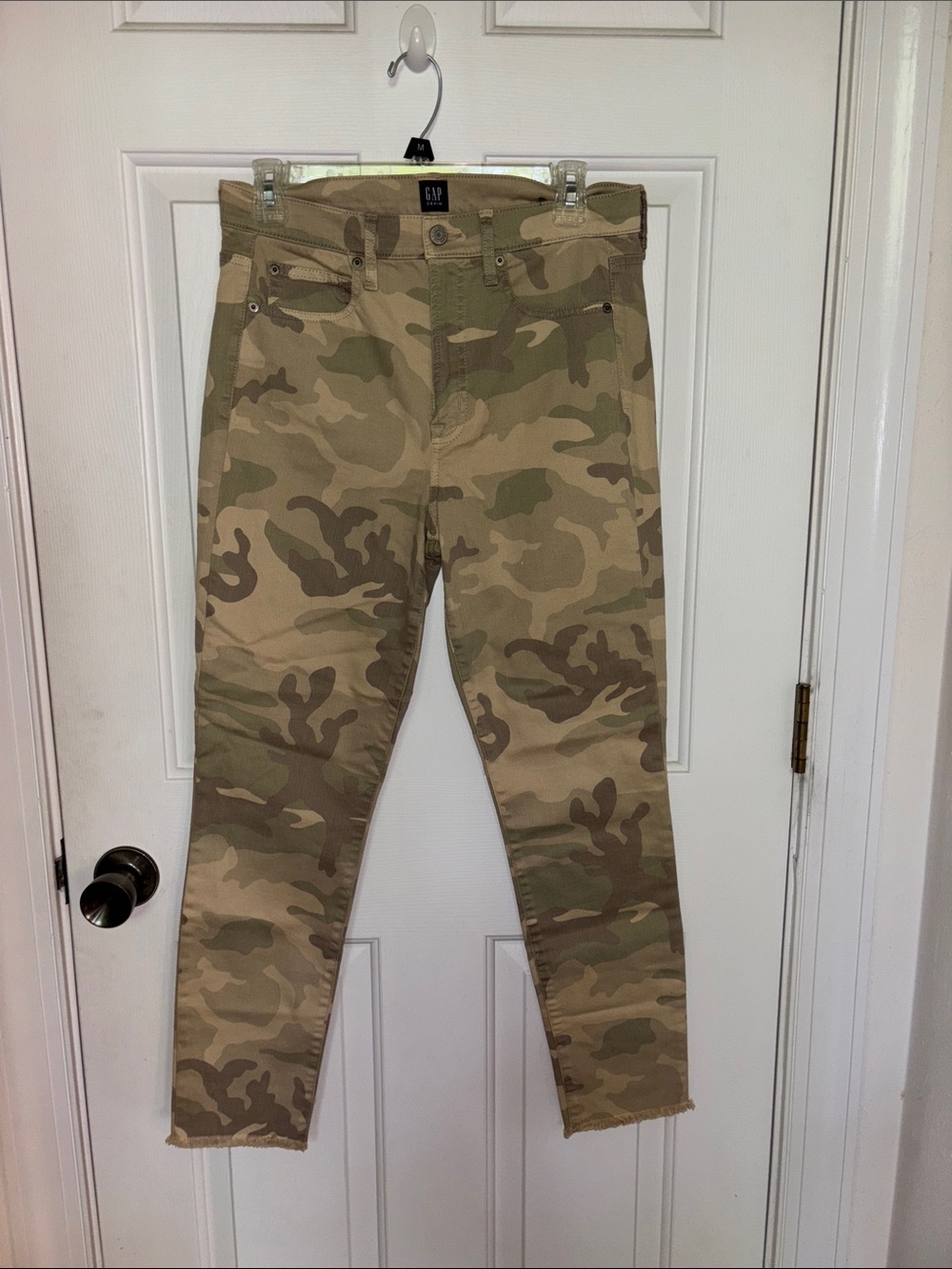 GAP Tan and Olive Camo Skinny Jeans